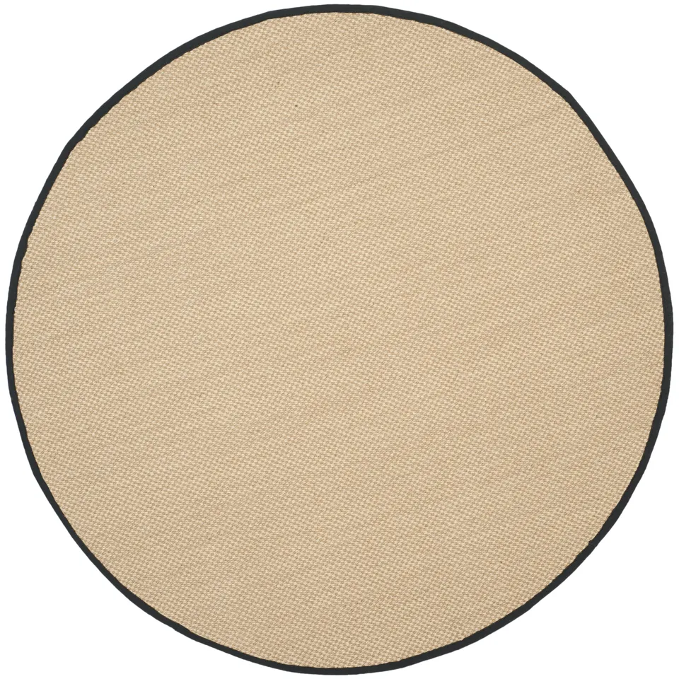 Arlo Home Woven Area Rug, NF141A, Maize/Black,  6' X 6' Round