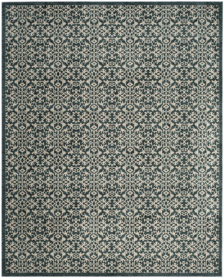 Arlo Home Woven Area Rug, SER215G, Turquoise/Cream,  8' X 10'