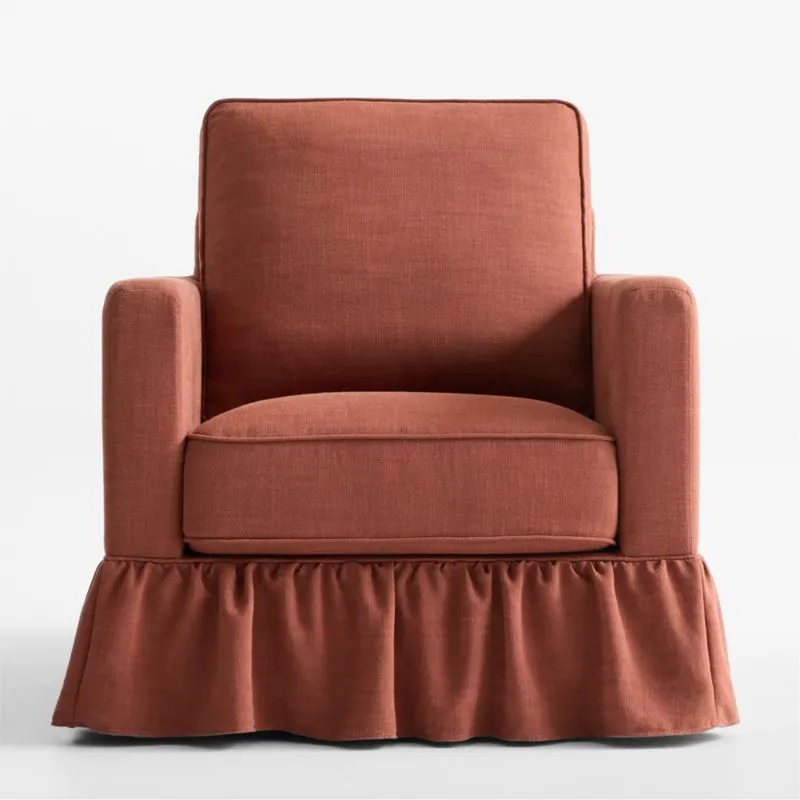 Volant Rust Red Nursery Glider Chair by Sharland England