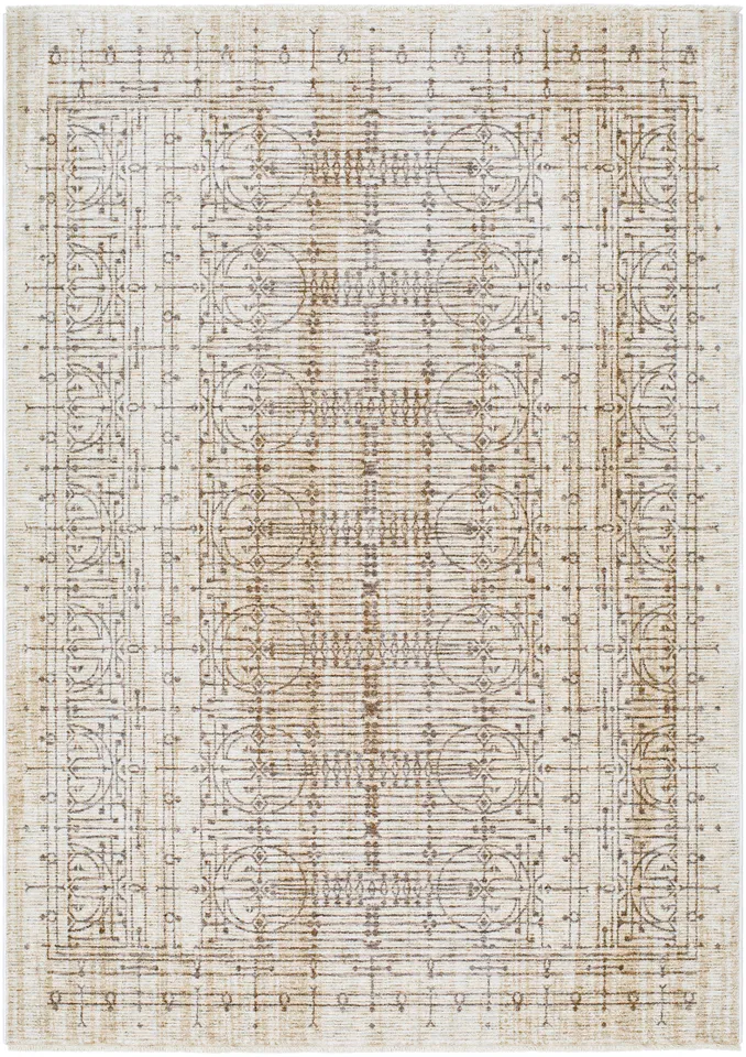 Usonia Beige Indoor 9' x 12'5" Machine Woven Rug