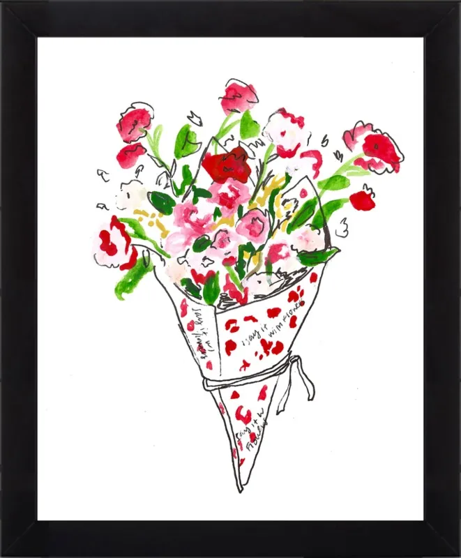 Bodega Flowers in Pink and Red by Larsen McDowell for Artfully Walls