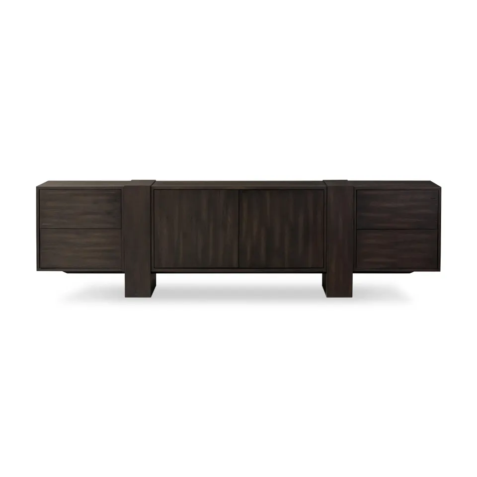 Fisher Media Console-Smoked Black Veneer