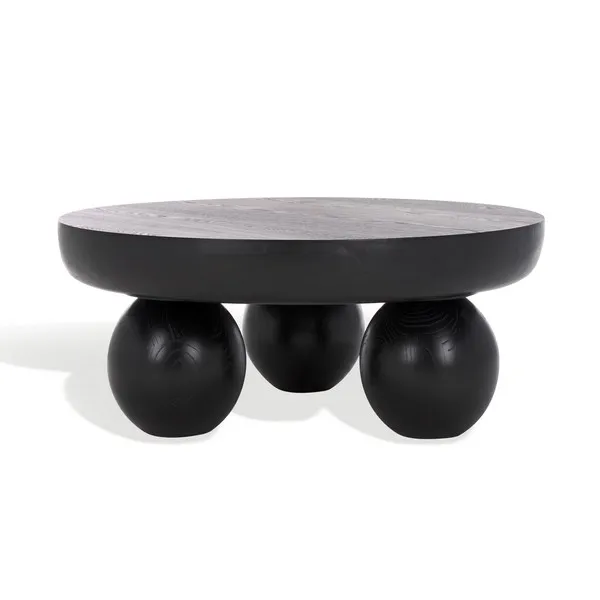 Hayliette Round Wood Coffee Table - Black