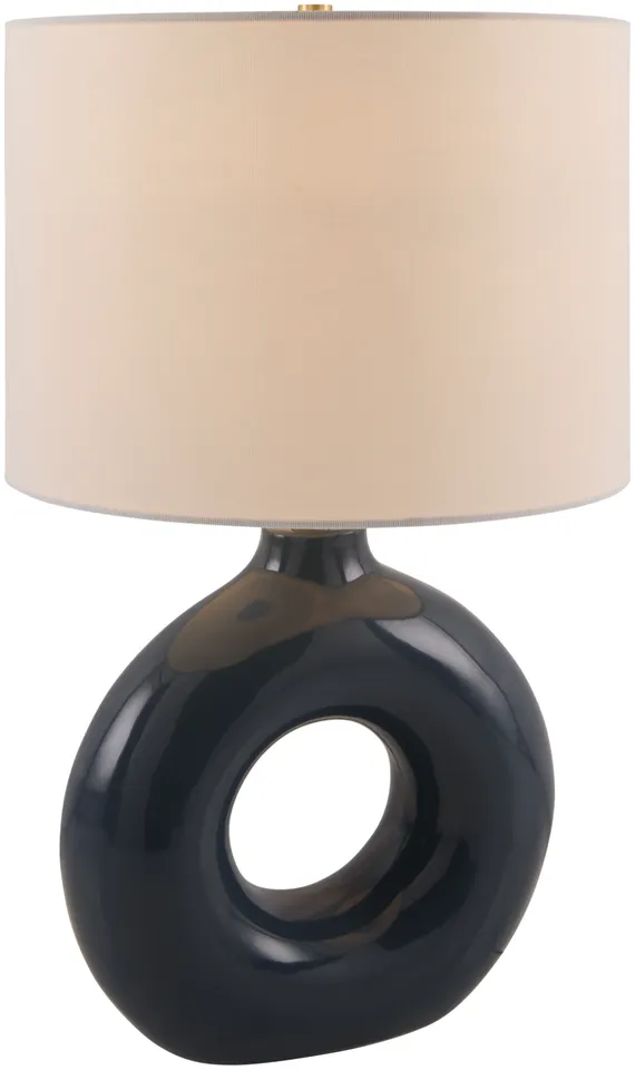 Solara  Glazed 25"H x 14"W x 14"D Accent Table Lamp