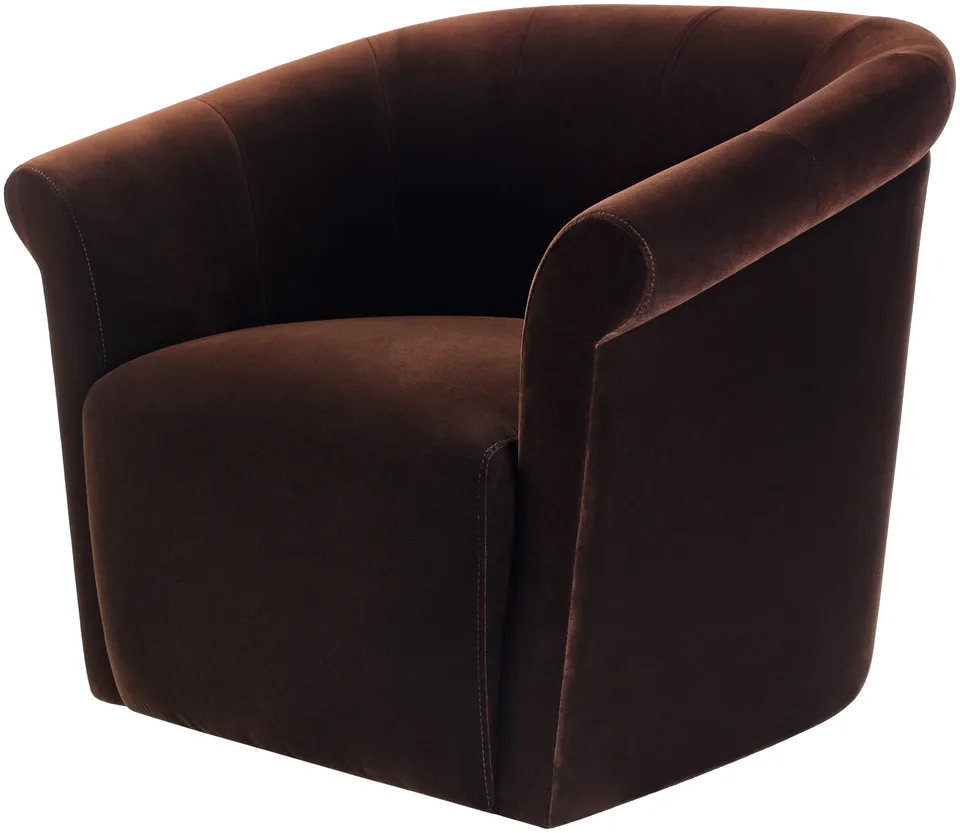Trumpet Cotton 29"H x 33"W x 29"D Swivel Chair