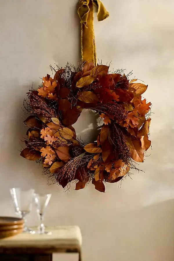 Fall Foliage Dried Wreath