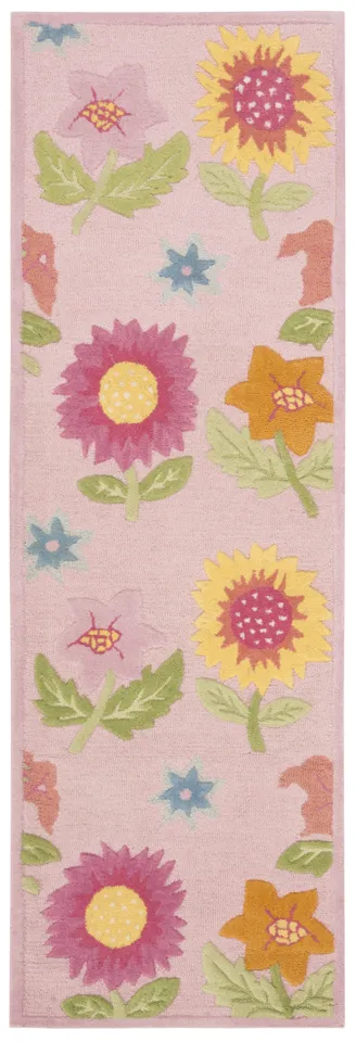 Arlo Home Hand Tufted Area Rug, SFK371A, Pink/Pink,  2' 3" X 7'
