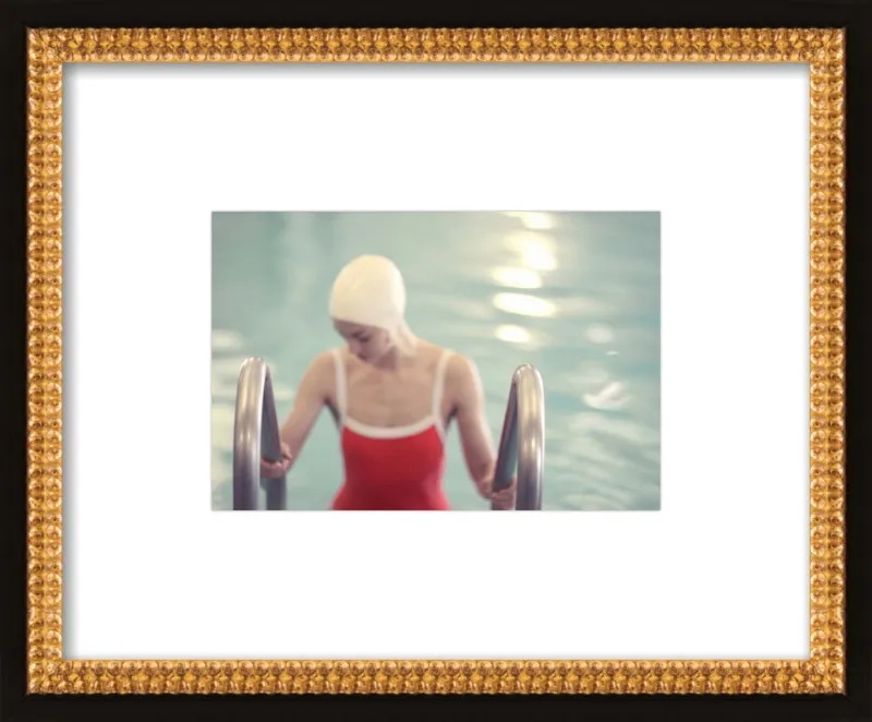 Swimmer in a Red Suit by Lucy Snowe for Artfully Walls