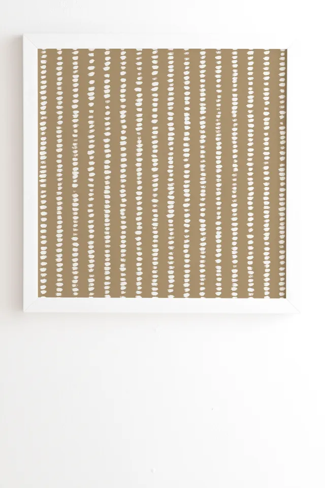 Simple Hand Drawn Pattern X by Alisa Galitsyna - Framed Wall Art Basic White 30" x 30"
