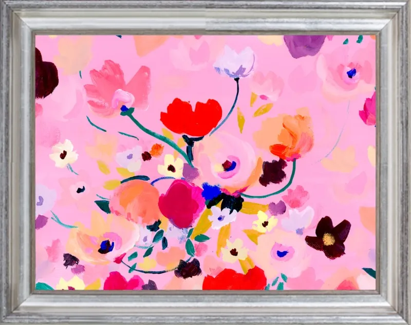 Pink Posey by KT Smail for Artfully Walls