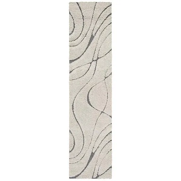 Coastal Shag Abstract Wave Area Rug