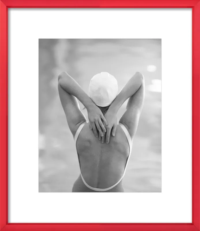 The Swimmer with a white  cap by Lucy Snowe for Artfully Walls