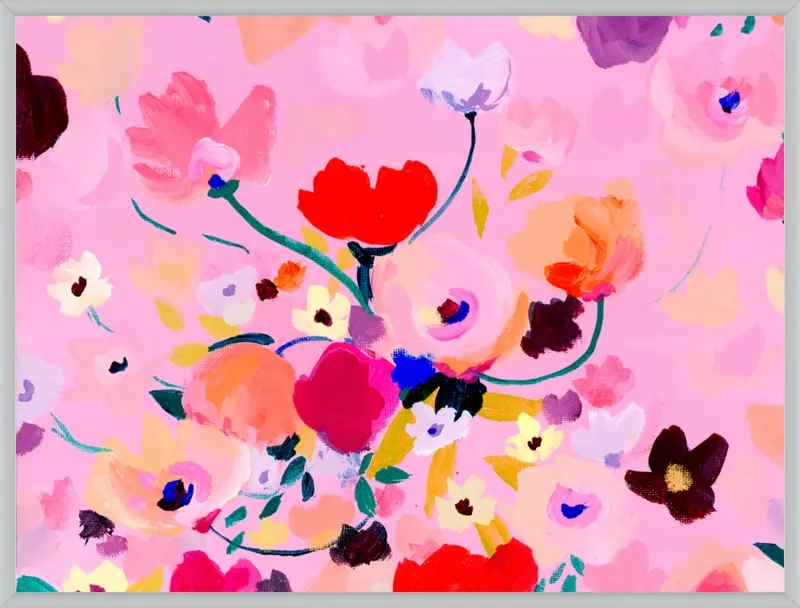 Pink Posey by KT Smail for Artfully Walls