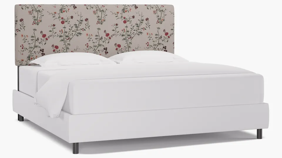 Square Back Headboard, Multi Bamboo Garden, King