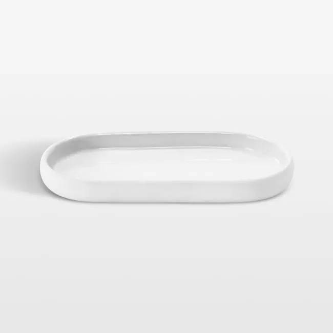 Blomus SONO Ceramic White Oval Bathroom Tray