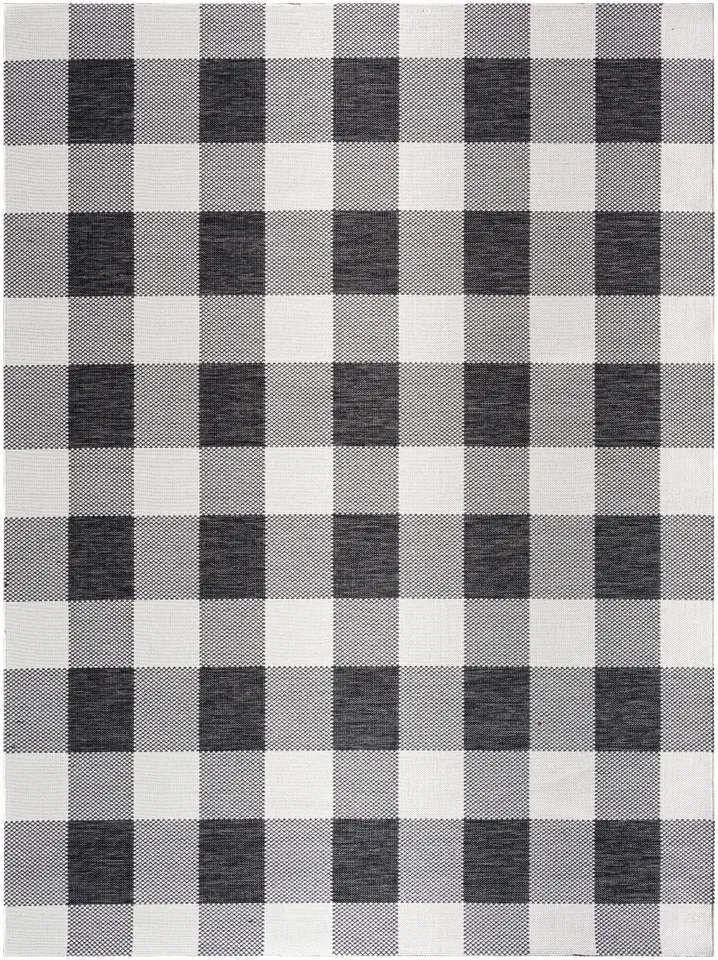 Barbados Gray Outdoor 5'2" x 7' Machine Woven Rug