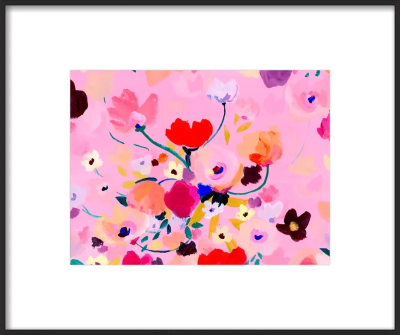 Pink Posey by KT Smail for Artfully Walls