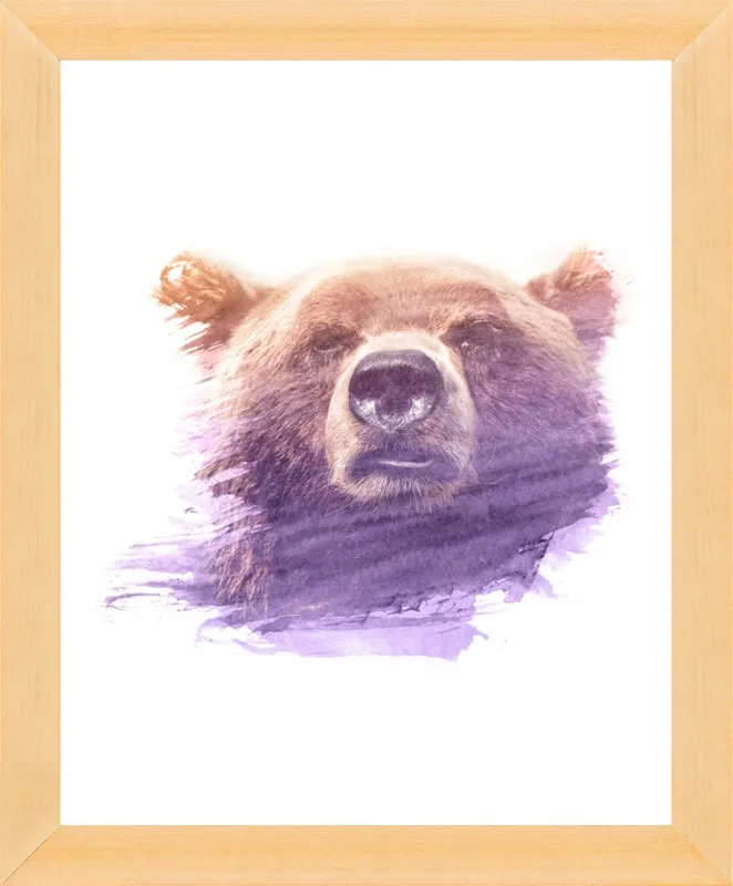 BEAR SUPERIMPOSED WATERCOLOR by Emiliano Deificus for Artfully Walls