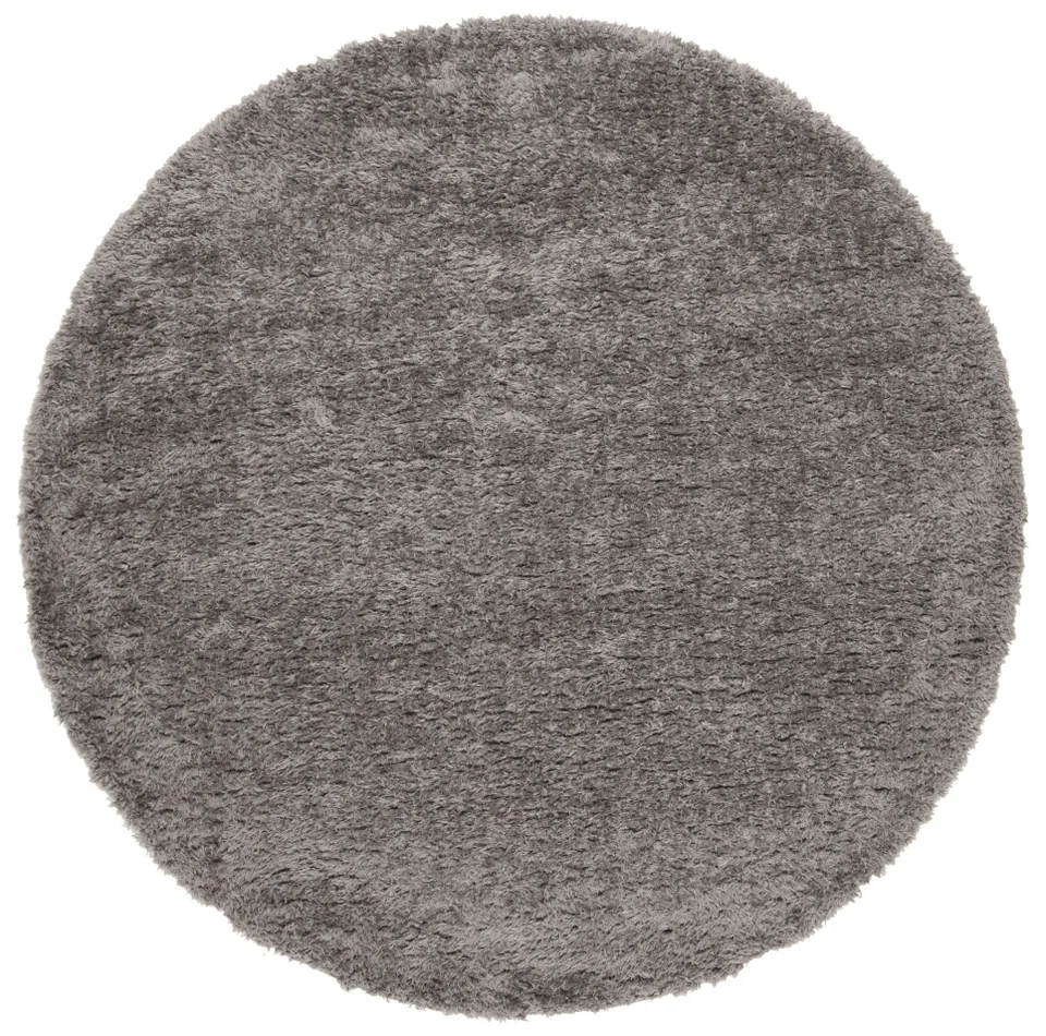 Arlo Home Woven Area Rug, MDG256H, Charcoal,  6' 7" X 6' 7" Round