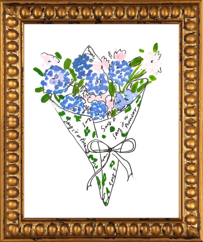Bodega Flowers in Blue by Larsen McDowell for Artfully Walls