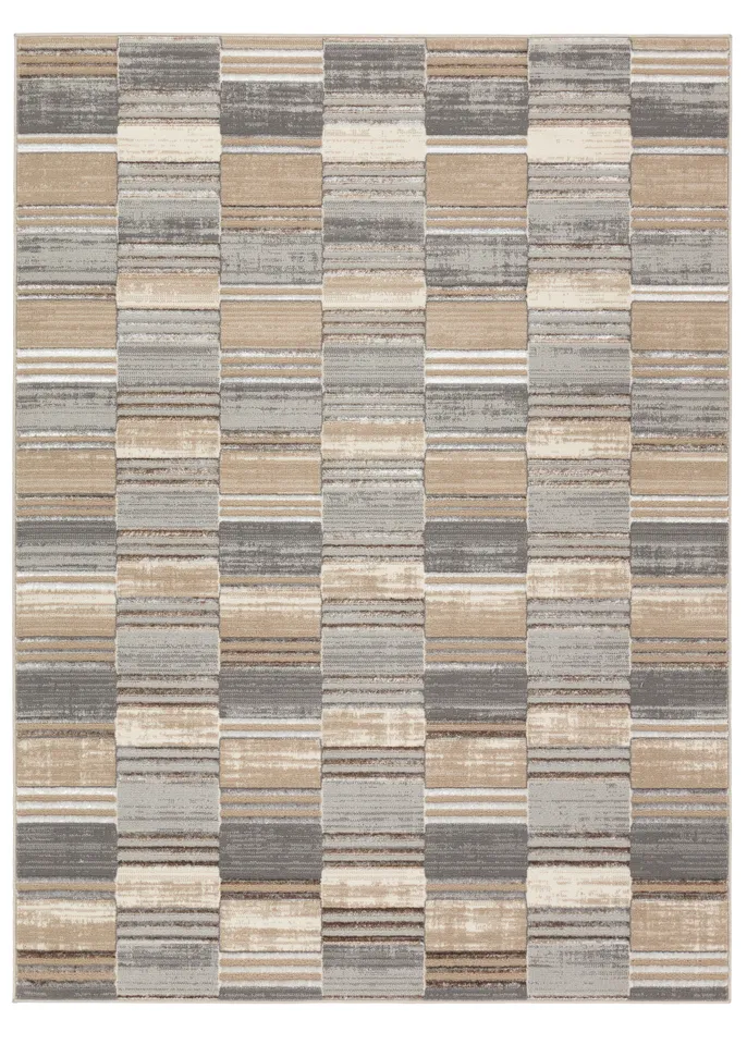 Label J Rhenium GLM04 Abstract Gray Runner Rug (3'3"x8')
