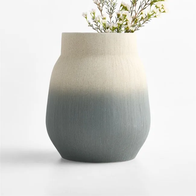 Harbour Small Green Ombre Porcelain 9" Vase