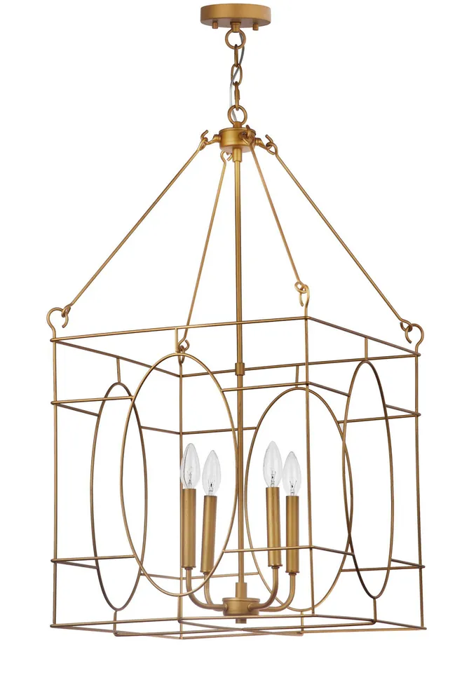 Margot 4 Light 18-Inch Diameter Adjustable Pendant - Gold
