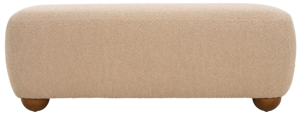 Whitley Rectangular Ottoman - Tan / Brown