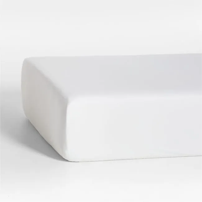 Cozy Cloud Pampas Ivory Washed 100% Organic Cotton Baby Crib Fitted Sheet