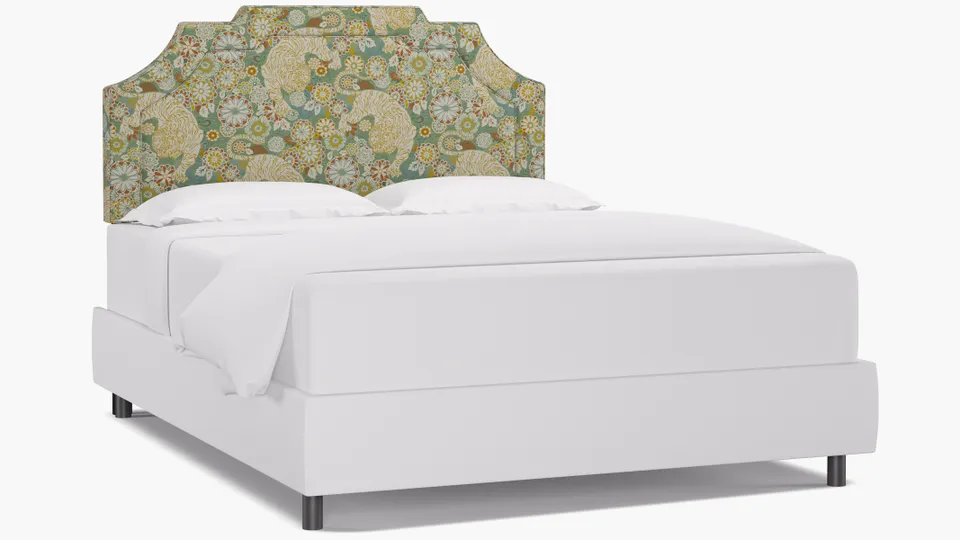 Art Deco Headboard, Pistachio Siberian Tiger, Queen