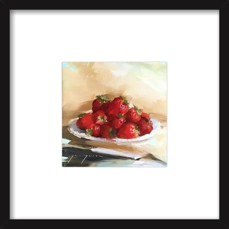 "Summer Strawberries 2" by Georgesse Gomez for Artfully Walls