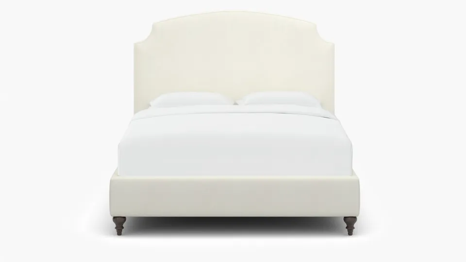 Cove Bed, Sheepskin, Espresso Traditional Turned Leg, Twin