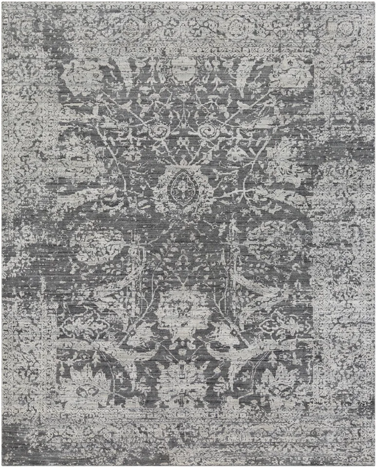 Lucknow Gray Indoor 8'10" x 12' Handmade Rug