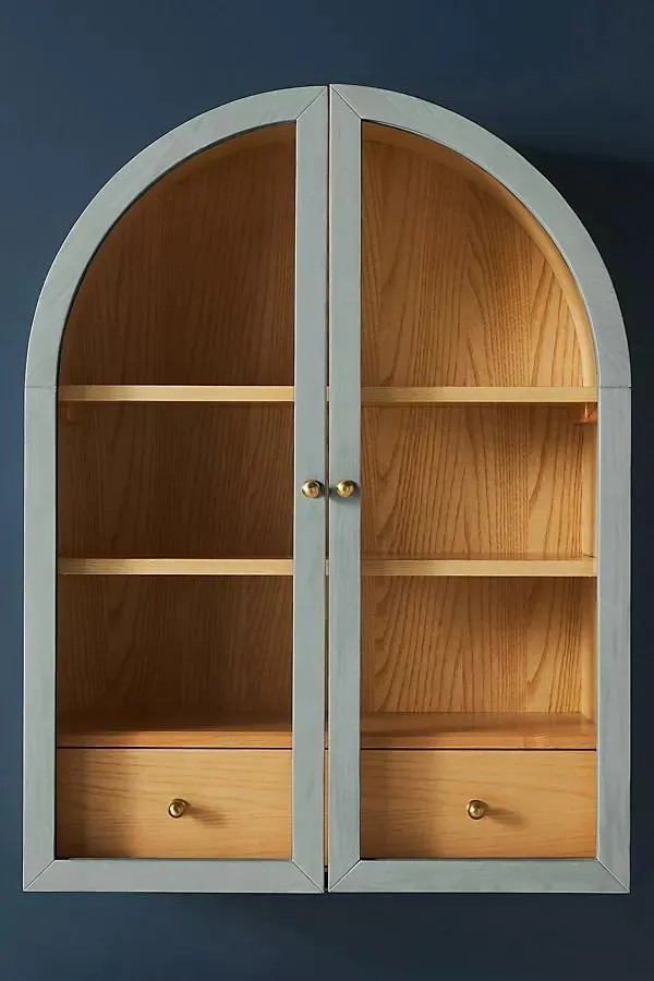 Fern Wood Arch Wall Cabinet