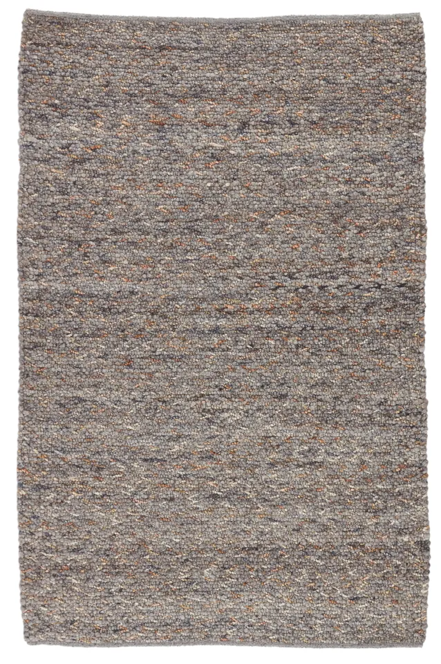 Hadren Handmade Solid Gray/ Brown Area Rug (9'X12')