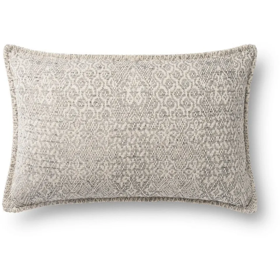 Loloi Pillows P0888 Grey 13" x 21" Cover w/Poly