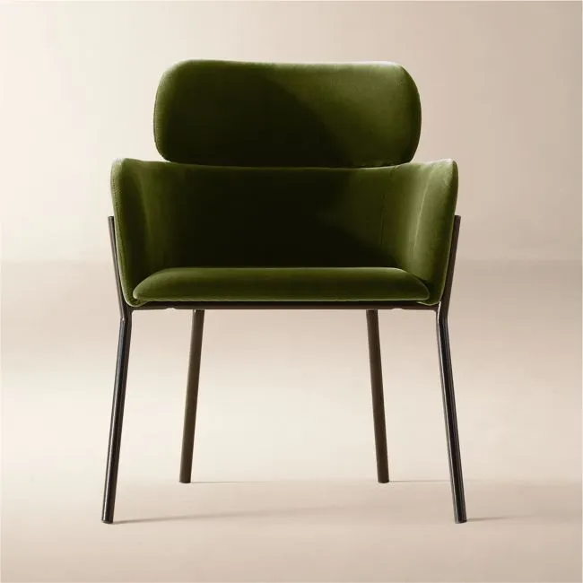 Azalea Green Velvet Dining Chair