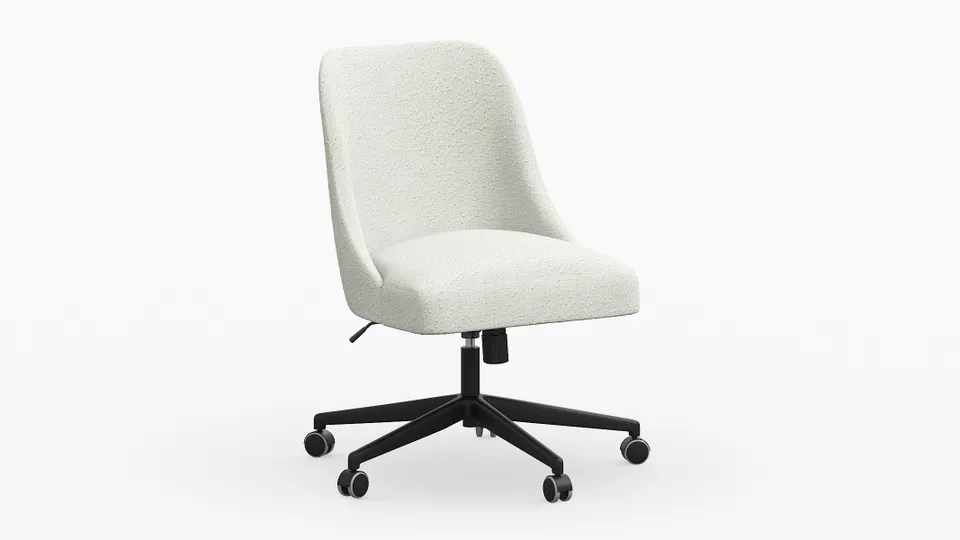 Tailored Task Chair, Snow Boucle