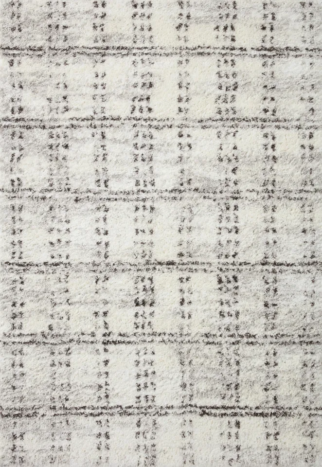 Loloi Bliss Shag Cream / Grey 18" x 18" Sample