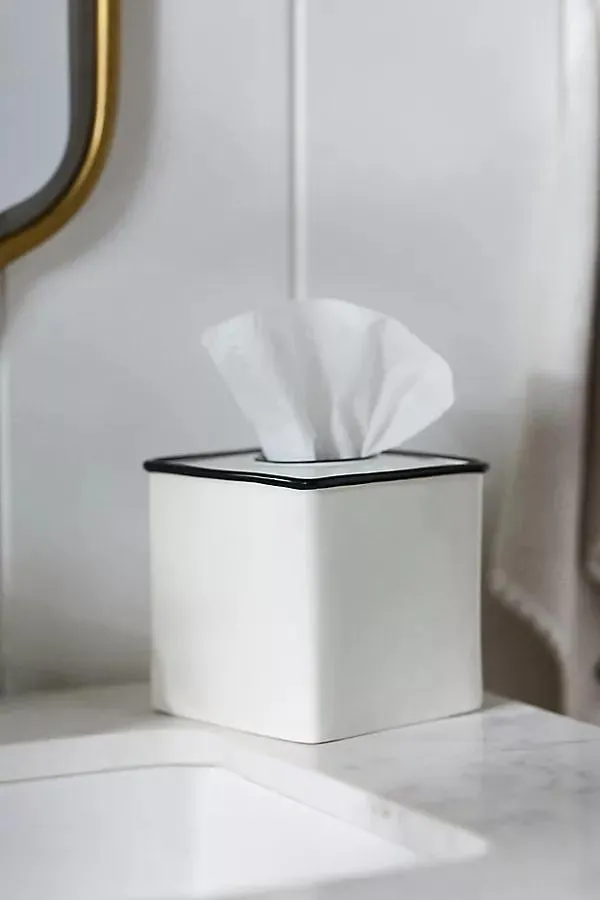Piper Tipped Ceramic Tissue Box