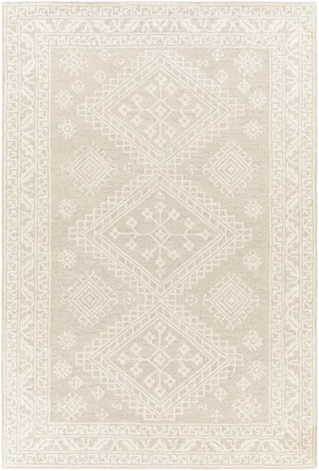 Kayseri Beige Indoor 6' x 9' Handmade Rug