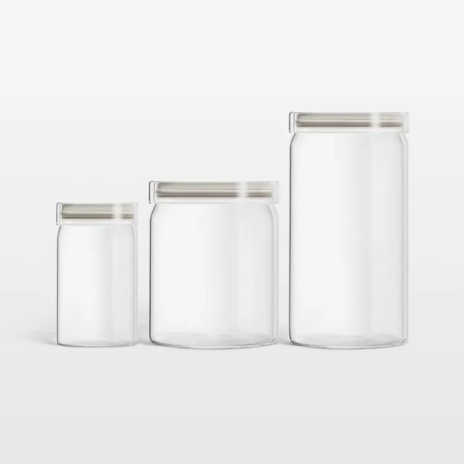 Pyrex Glass Canisters, Set of 3