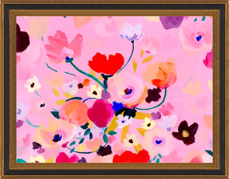 Pink Posey by KT Smail for Artfully Walls