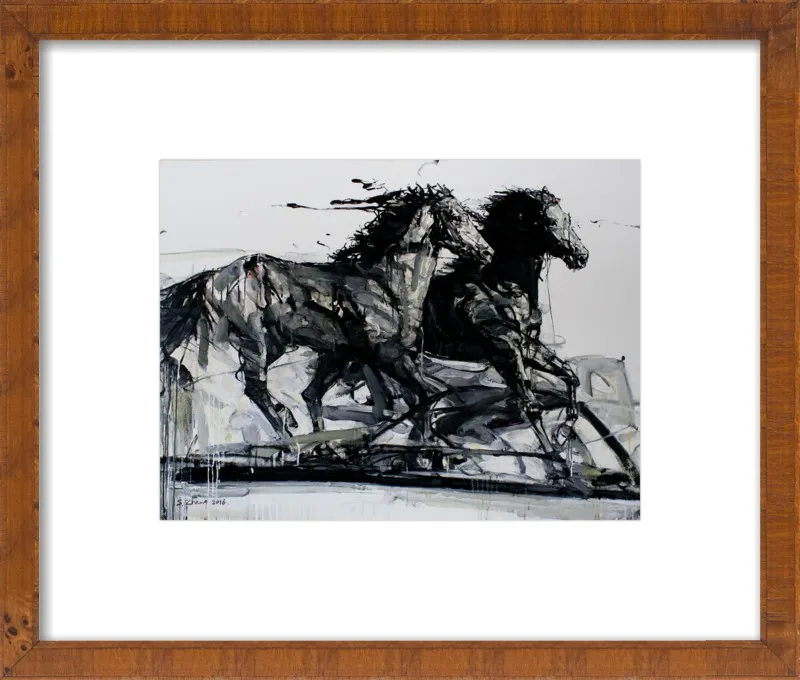 Black Stallions by Shao Y. Zhang for Artfully Walls