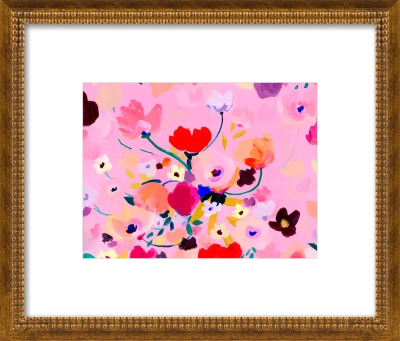 Pink Posey by KT Smail for Artfully Walls