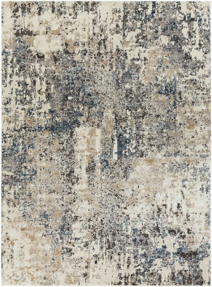 Pune Beige Indoor 6'7" x 9'6" Machine Woven Rug