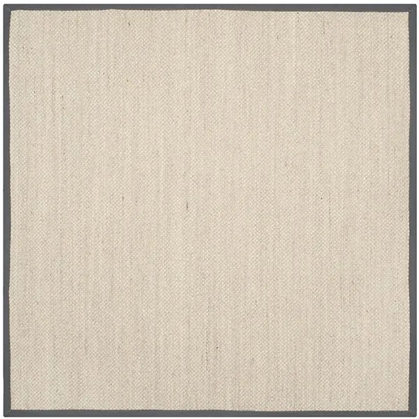 Natural Weave Solid Bordered Area Rug