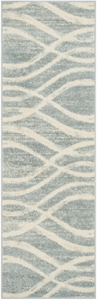 Arlo Home Woven Area Rug, ADR125T, Cream/Slate,  2' 6" X 8'