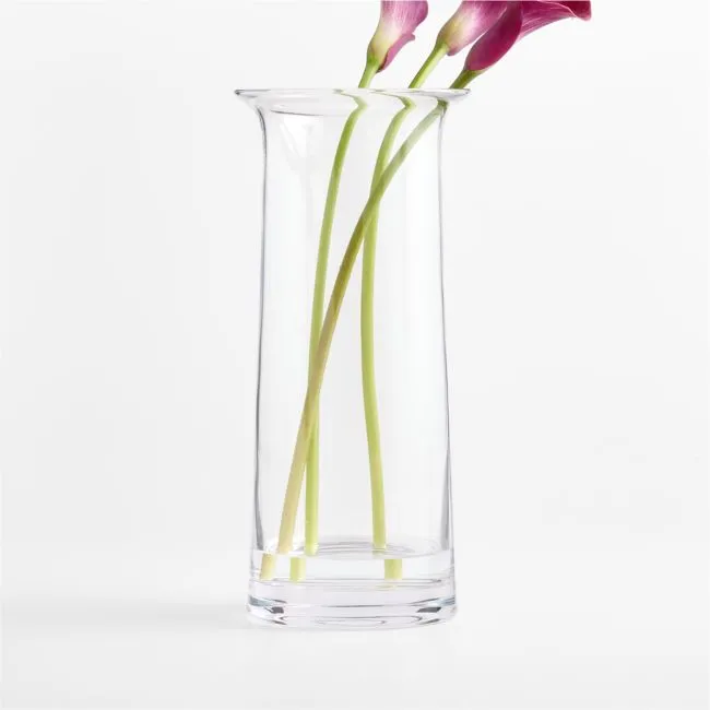 Fleur Large Clear Handblown Glass Vase 15"