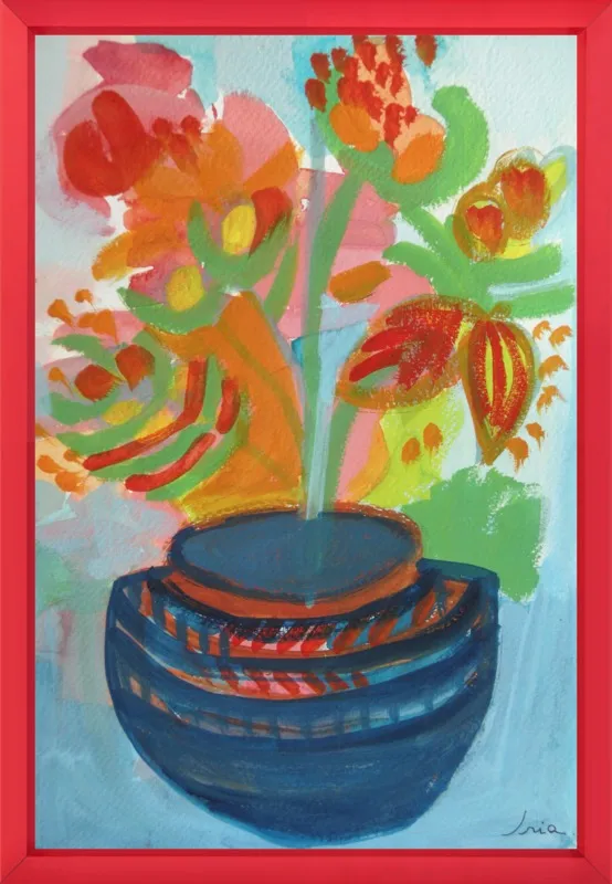 Red Flowers by Iria Fernandez Alvarez for Artfully Walls